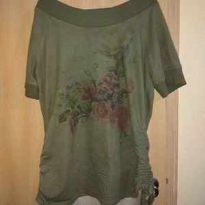 Cowl Neck 3/4 Sleeve Sz L